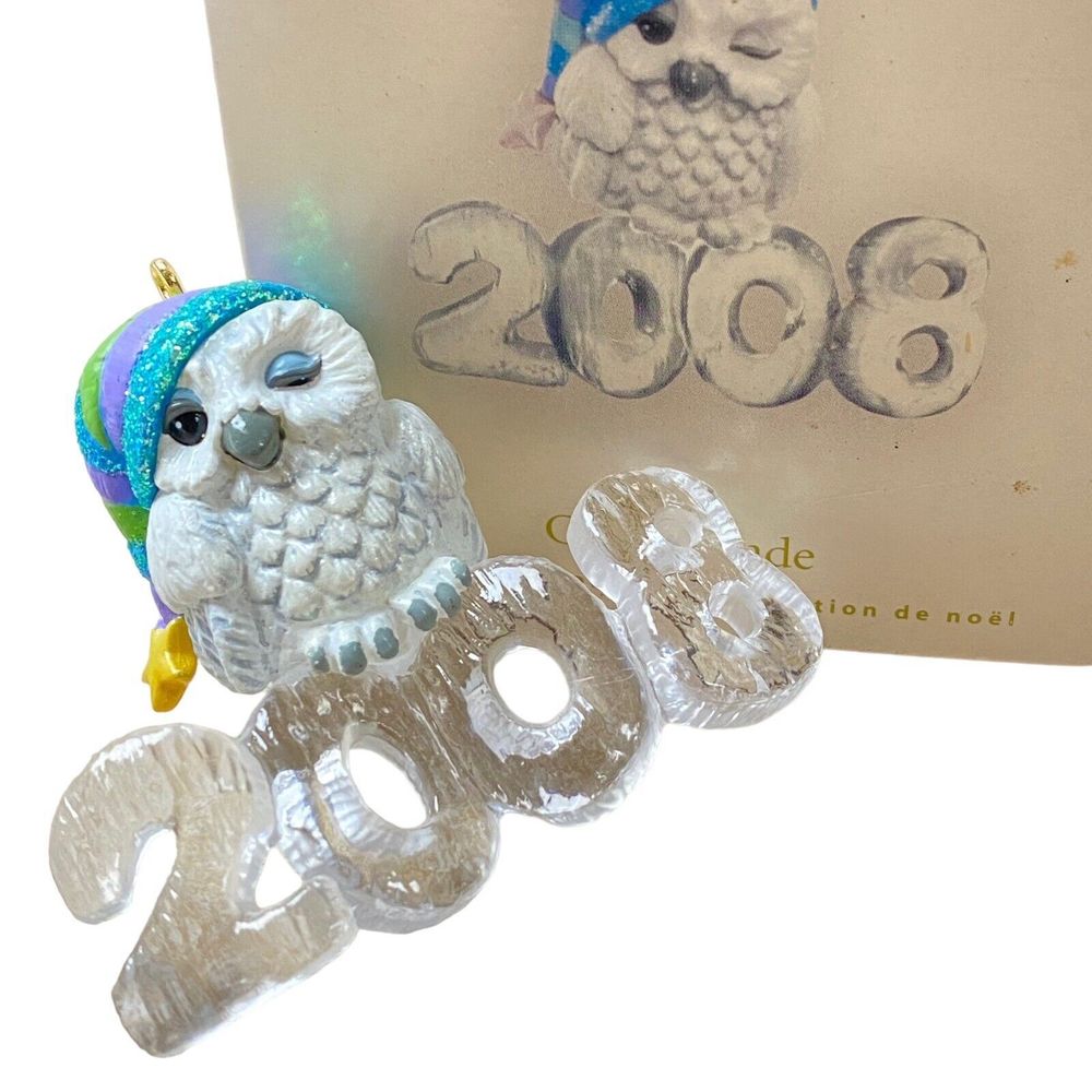2008 Hallmark Keepsake Owl Cool Decade Series Christmas Ornament